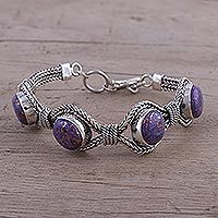 Sterling silver pendant bracelet,