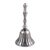 Nickel plated brass bell, 'Harmonious Song' - Nickel Plated Brass Bell with Striped Motifs from India (image 2a) thumbail