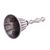 Nickel plated brass bell, 'Harmonious Song' - Nickel Plated Brass Bell with Striped Motifs from India (image 2b) thumbail