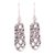 Sterling silver dangle earrings, 'Floral Straws' - Floral Openwork Sterling Silver Earrings from India (image 2a) thumbail