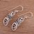Sterling silver dangle earrings, 'Floral Straws' - Floral Openwork Sterling Silver Earrings from India (image 2b) thumbail