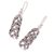 Sterling silver dangle earrings, 'Floral Straws' - Floral Openwork Sterling Silver Earrings from India (image 2d) thumbail