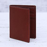 Leather bifold wallet,
