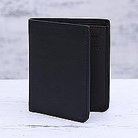 Leather bifold wallet,