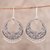 Sterling silver dangle earrings, 'Garden of Delhi' - Sterling Silver Floral Dangle Earrings from India thumbail