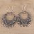 Sterling silver dangle earrings, 'Garden of Delhi' - Sterling Silver Floral Dangle Earrings from India (image 2b) thumbail