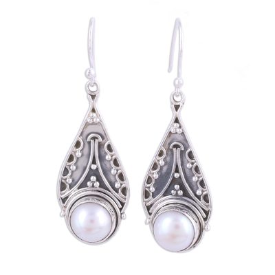 Cultured pearl dangle earrings, Heavenly Delight