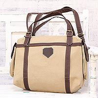 Cotton shoulder bag,
