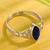 Iolite cocktail ring, 'Glorious Marquise' - Iolite and Sterling Silver Cocktail Ring from India (image 2) thumbail