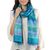 Silk shawl, 'Fish in the Waves' - Block Printed Fringed Fish Motif Silk Shawl from India (image 2b) thumbail