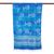 Silk shawl, 'Fish in the Waves' - Block Printed Fringed Fish Motif Silk Shawl from India (image 2d) thumbail