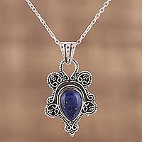 Lapis lazuli pendant necklace,