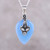 Chalcedony and blue topaz pendant necklace, 'Sky Pick' - Chalcedony and Blue Topaz Pendant Necklace from India thumbail