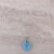 Chalcedony and blue topaz pendant necklace, 'Sky Pick' - Chalcedony and Blue Topaz Pendant Necklace from India (image 2b) thumbail