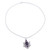 Amethyst pendant necklace, 'Purple Emblem' - Sterling Silver and Amethyst Pendant Necklace from India (image 2b) thumbail