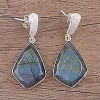 Labradorite dangle earrings,