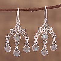 Labradorite chandelier earrings,