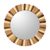Wood wall mirror, 'Woodland Delight' - Artisan Crafted Round Mango Wood Wall Mirror from India thumbail