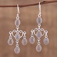 Labradorite chandelier earrings,