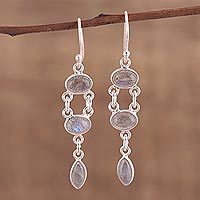 Labradorite dangle earrings,