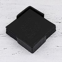 Leather coasters,