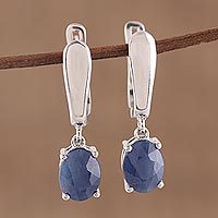 Sapphire dangle earrings,