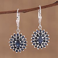 Sapphire dangle earrings,