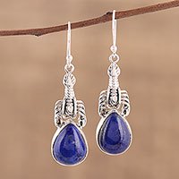 Lapis lazuli dangle earrings,