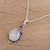 Rainbow moonstone and amethyst pendant necklace, 'Divine Antique' - 925 Sterling Silver Rainbow Moonstone Amethyst Necklace (image 2b) thumbail