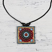 Ceramic pendant necklace,