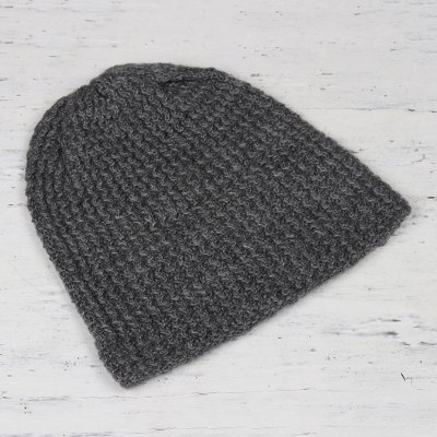 Wool blend hat, Himalayan Waves Graphite