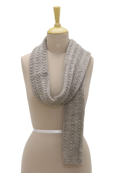 Wool blend scarf, Himalayan Chic in Mauve
