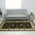 Wool area rug, 'Persian Floral Magnificence' (5x8) - Black Ivory and Brown Floral Hand Tufted Wool Area Rug (5x8) thumbail