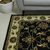 Wool area rug, 'Persian Floral Magnificence' (5x8) - Black Ivory and Brown Floral Hand Tufted Wool Area Rug (5x8) (image 2b) thumbail