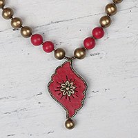 Ceramic pendant necklace,