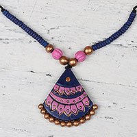 Ceramic pendant necklace,