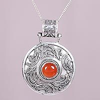 Carnelian pendant necklace,