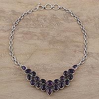 Amethyst pendant necklace,
