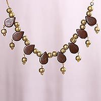 Coconut shell beaded necklace,