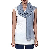 Wool and silk blend scarf,