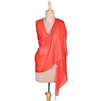 Wool blend shawl,