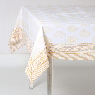 Cotton tablecloth, Flower Clusters in Yellow