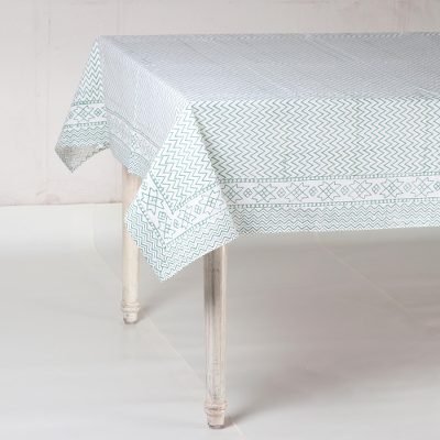 Cotton tablecloth, Jade Waves