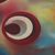 'Flow with Moon' (2016) - Signed Colorful Abstract Painting of the Moon from India (image 2b) thumbail