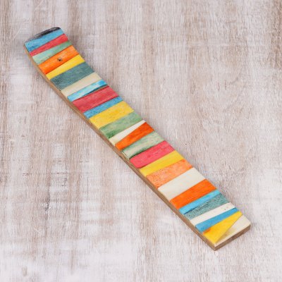 Wood incense holder, Colorful Fantasy