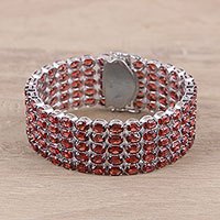 Garnet wristband bracelet,