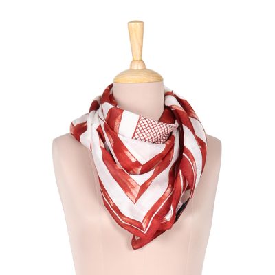Silk scarf, Triangle Symphony in Russet