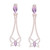 Amethyst dangle earrings, 'Textured Butterflies' - Amethyst Butterfly Dangle Earrings Crafted in India (image 2a) thumbail