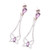 Amethyst dangle earrings, 'Textured Butterflies' - Amethyst Butterfly Dangle Earrings Crafted in India (image 2c) thumbail