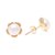 Gold plated ultured pearl stud earrings, 'Dainty Flower' - Cultured Pearl and Gold Plated Sterling Silver Stud Earrings (image 2c) thumbail